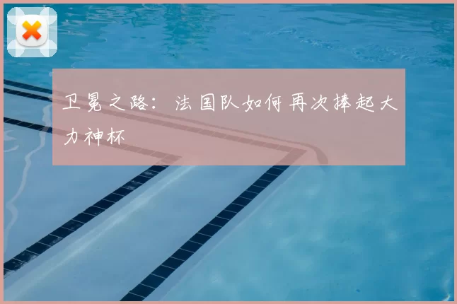 卫冕之路：法国队如何再次捧起大力神杯