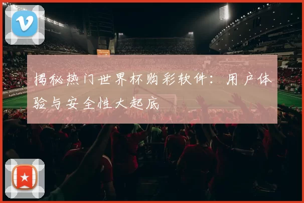 揭秘热门世界杯购彩软件：用户体验与安全性大起底