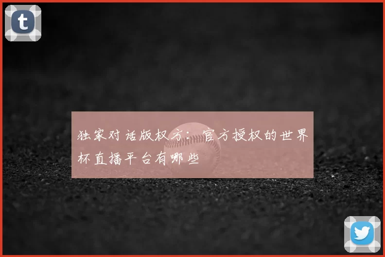 独家对话版权方：官方授权的世界杯直播平台有哪些